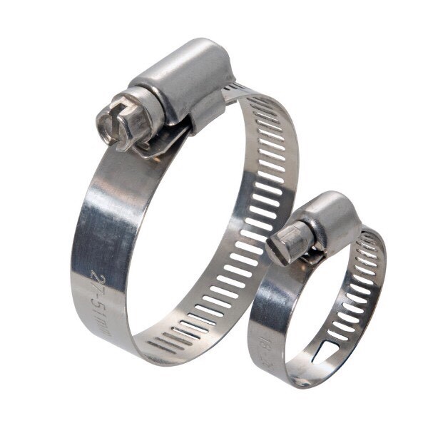 เข็มขัดรัดท่อ กิ๊บรัดท่อ สแตนเลส 304 อย่างดี ขนาด 1/2- 2-1/2" (ราคาต่อ 2 ชิ้น)