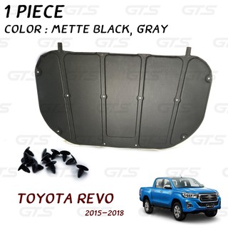 แผ่นกันความร้อน ฝากระโปรงรถ สีดำด้าน สำหรับ Toyota Hilux Revo Rocco ปี 2015-2018