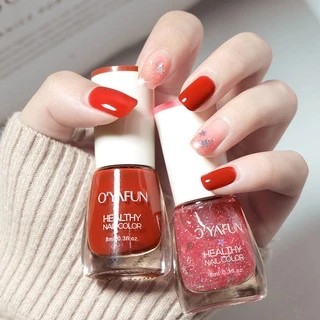 OYAFUN 8ML(1-40) สีทาเล็บ ยาทาเล็บ สีทาเล็บลอกได้ กลิ่นหอม สีทาเล็บเจล ไม่ต้องอบ แห้งเร็ว ปกป้องเล็บ