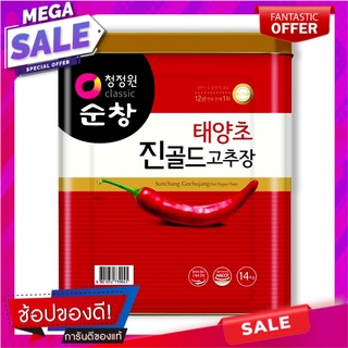 ชองจองวอน โกชูจังโกลด์ ซอสพริกเกาหลี 14 กิโลกรัม Chung Jung One Sunchang Gochujang Gold 14 kg