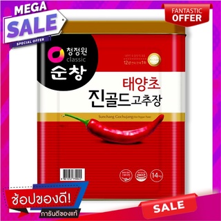 ชองจองวอน โกชูจังโกลด์ ซอสพริกเกาหลี 14 กิโลกรัม Chung Jung One Sunchang Gochujang Gold 14 kg