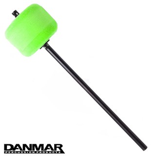 Danmar® หัวกระเดื่องกลอง ตุ้มกระเดื่อง แบบสักหลาดสี ก้านดำ รุ่น 206CK (Green) (Bass Drum Peal Beater) ** Made in USA **