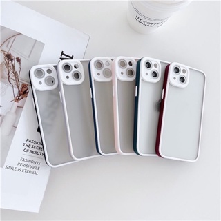 เคสขอบสีหลังขุ่น เคสกันกล้อง สำหรับรุ่น i7 i8 se 7plus 8plus 11 xr i12promax 13 13prp 13promax