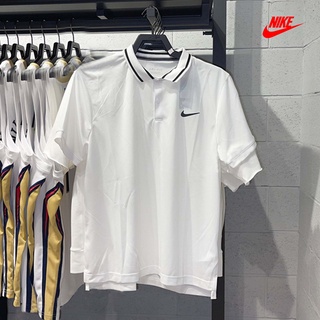 Nike ของแท้ 100% เสื้อโปโลแขนสั้น คอปก แห้งเร็ว สําหรับผู้ชาย ผู้หญิง เหมาะกับการเล่นกีฬาเทนนิส CW6850