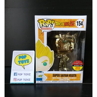 FUNKO POP Dragon Ball Vegeta Toy Tokyo Exclusive SDCC 2018 Gold Chrome 154 ของแท้งานเก่าเลิกผลิตหายาก เบจิต้า ดราก้อนบอล