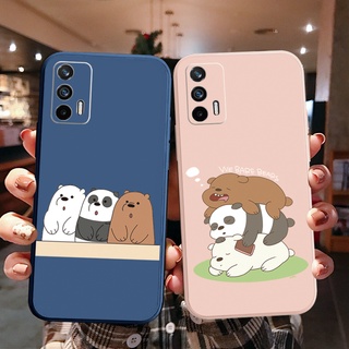 เคสโทรศัพท์ ซิลิโคนนิ่ม ขอบตรง ลายหมี Bare Bears สําหรับ OPPO A16 A94 A53 A15 A15S A12 A7 A5S A52 A72 A92 A74 A54