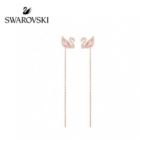 【 ของแท้ 】 DAZZLING SWAN 2023 ต่างหู รูปหงส์โรแมนติก สีโรสโกลด์ 5469990