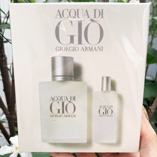 Giorgio Armani Acqua di Gio EDT Gift Set for Men แพคเกจใหม่สีครีม