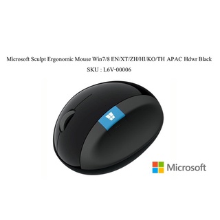 Microsoft Wireless Mouse Sculpt Ergonomic Mouse Win7/8 EN/XT/ZH/HI/KO/TH APAC Hdwr Black SKU : L6V-00006