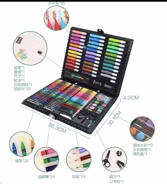 พาเลทชุดระบายสีเซ็ทใหญ่ 150 ชิ้น