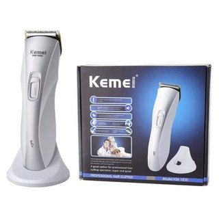 พร้อมส่งจากไทย Kemei KM-1830 แบตตาเลี่ยน ตัดผมไฟฟ้าClipperมีดโกนมีดโกนตัดผมตัดผมเครื่องสีขาว