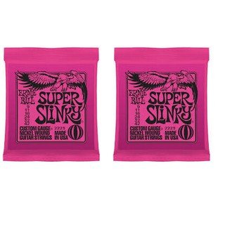 Ernie ball สายกีต้าร์ไฟฟ้า รุ่น SUPER SLINKY NICKEL WOUND  รุ่น22223 09-42 (2Set)