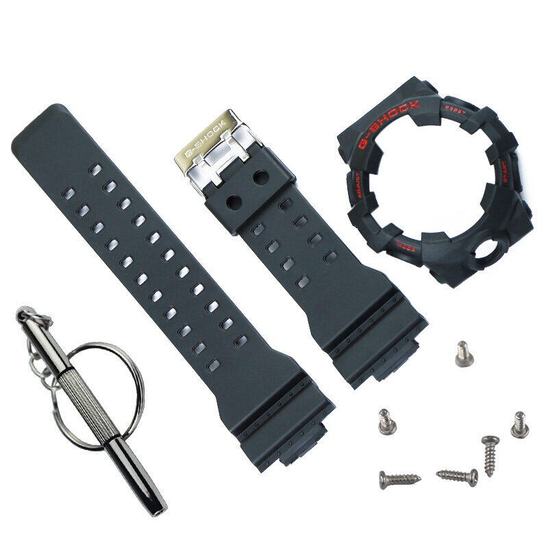 (Current Stock) Bezel and Strap for GA700/710/735 สายนาฬิกาซิลิโคนสปอร์ตพร้อมเครื่องมือ