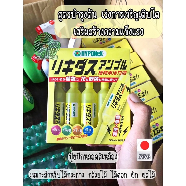 พร้อมส่ง Hyponex Ampoule สูตรสีเหลือง ปุ๋ยน้ำปัก นำเข้าจากประเทศญี่ปุ่น
