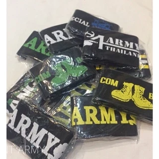 ยางรัดซิ่ง ทหาร Army สกีนลาย สีดำพื้น