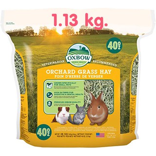 Oxbow หญ้าออร์ชาร์ด Orchard Grass Hay 40 ออนซ์ (1.13  กก.) ถุงสีเหลือง