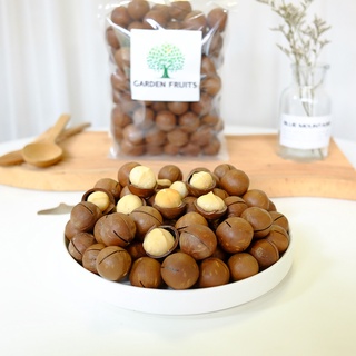 Macadamia Whole With Shell Roasted แมคคาเดเมียนัทแบบมีเปลือกอบธรรมชาติพร้อมทาน (พร้อมที่แกะเปลือก) By Garden Fruits