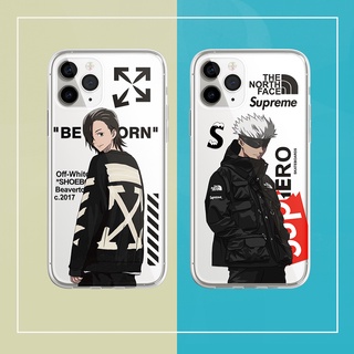 เคสโทรศัพท์มือถือ แบบใส ลายอนิเมะ Jujutsu Kaisen Gojo Satoru Yoshino Junpei สําหรับ iPhone X XS XR 11 12