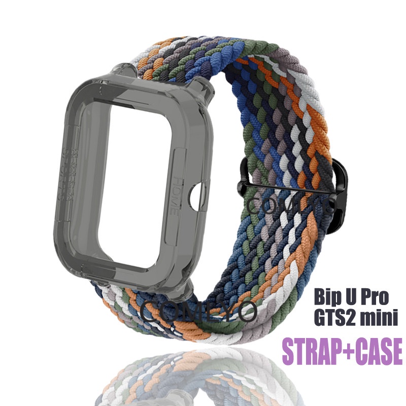 Amazfit GTS2 mini Bip U Pro สายรัด ไนลอน สมาร์ทวอทช์ สายนาฬิกาข้อมือ TPU เคสกันกระแทก ฝาครอบป้องกันห