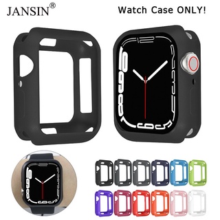 เคส iwatch series 8 7 45มม 41มม 44มม 40มม 42มม 38มม เคสซิลิโคน สีพื้น สำหรับ iWatch Series 8 7 6 SE 5 4 3 smart watch case