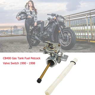 วาล์วน้ำมันปั๊มสำหรับ CB400 Gas Tank Fuel Petcock Valve Switch 1990 - 1998