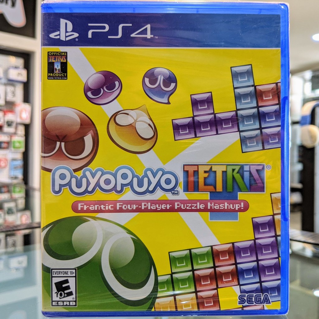 (ภาษาอังกฤษ) มือ1 PuyoPuyo Tetris แผ่นเกมPS4 แผ่นPS4 (เกมเล่น2คนได้ เกมต่อบล็อค Puyo Puyo Tetris)
