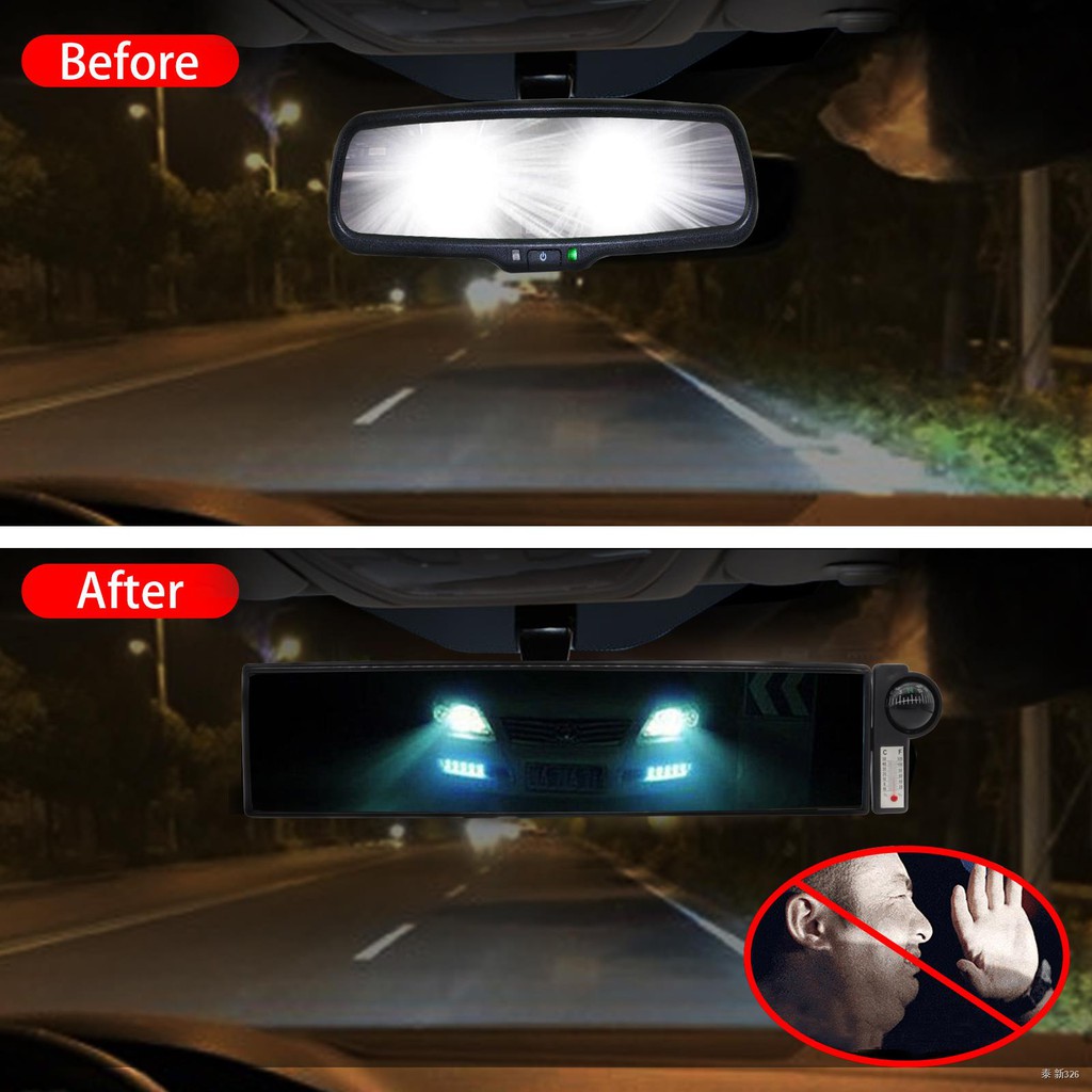 300mm wide angle car interior compass rear view mirror rearview Blind ...