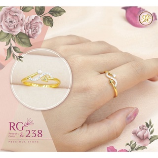 JNist แหวนเพชร ประดับเพชรสวิส CZ แหวนทอง Gold Diamond Women Ring รุ่น RG238