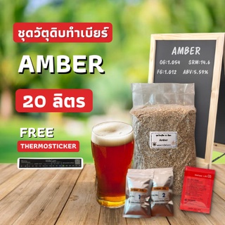 ชุดวัตถุดิบทำเบียร์ AMBER (20ลิตร)