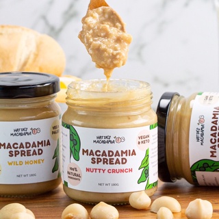 เนยถั่วแมคคาเดเมีย รส NUTTY CRUNCH สูตรคลีน ผลิตสดใหม่ | Macadamia Spread / Nut Butter