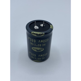 CONDENSER CAPACITOR ตัวเก็บประจุอิเล็กโตรไลต์ 680uf/400wv ขาล็อค