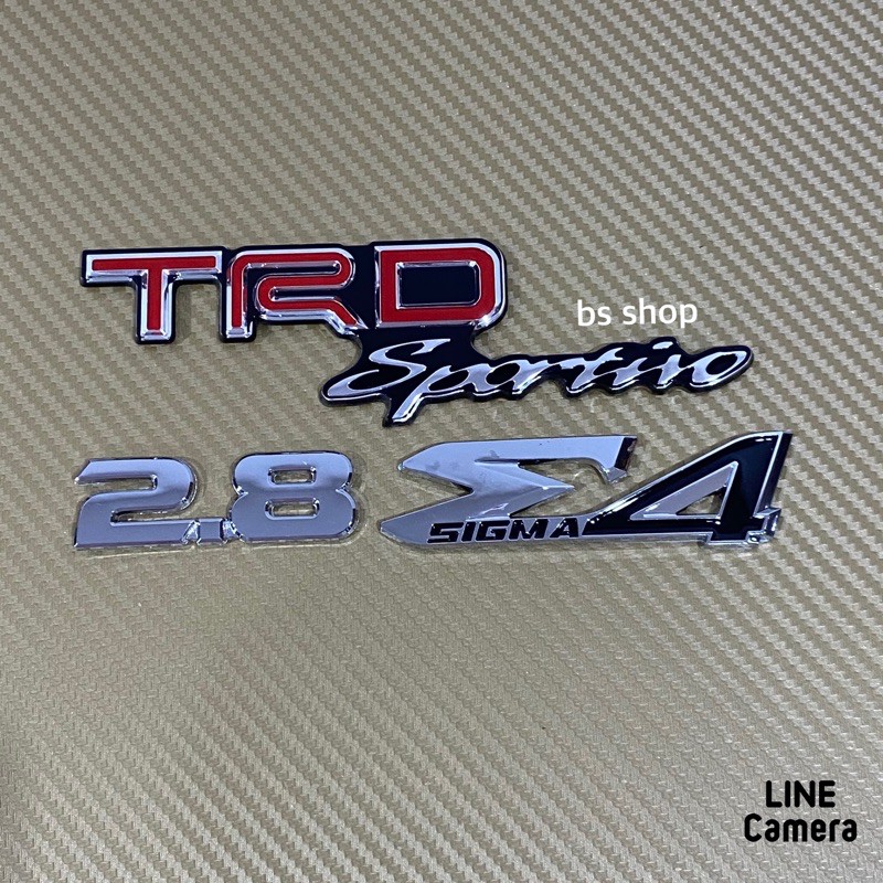 โลโก้* TRD sportivo + 2.8 + SIGMA 4 # ติดฝาท้าย  FORTUNER ( ยกชุด 3 ชิ้น )