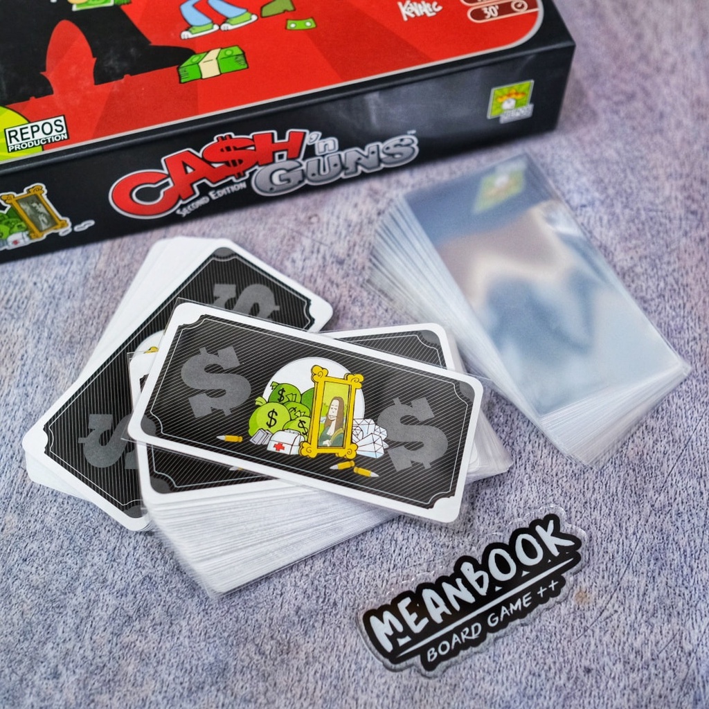 ซองใส่การ์ด Size "Cash" Card Sleeve ขนาด 60x120 mm. (สำหรับ Cash n' Gun และ Jamaica / Etc.)