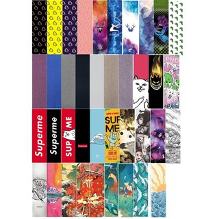 83*23cm กระดาษทรายหลากสีกันลื่นสำหรับสเก็ตบอร์ด  83 * 23cm Colorful Anti-slip Sandpaper for Skateboard  Multicolored san