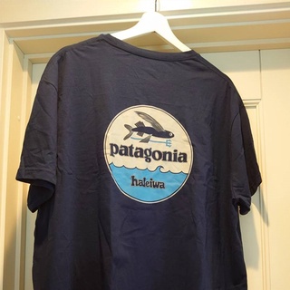 Patagonia retro fish pure cotton vintage short-sleeved T-shirt male couple models