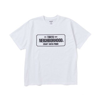 Neighborhood NH TEE-1 SS.CO เสื้อยืดแขนสั้น พิมพ์ลายโลโก้ตัวอักษร 22AW