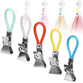 5PCS/Set Tea Towel Hand Towel Hangers Hanging Clothes Pegs Clip On Hooks Loops Clip Hook Kitchen Bathroom Tool