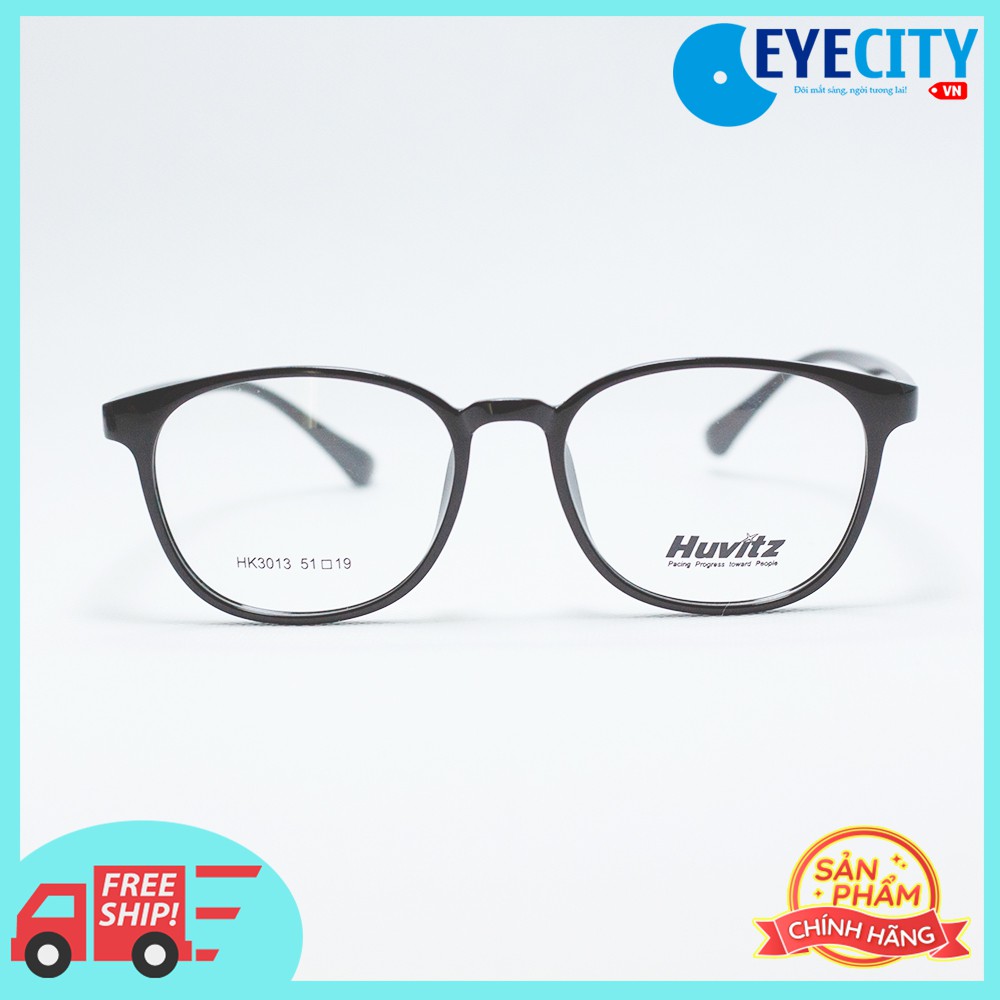 กรอบแว่นตาแฟชั่นเกาหลี HUVITZ พลาสติกสีดํา HK3013 - C1