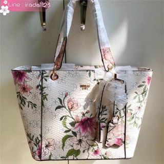 GUESS FLORAL KAMRYN TOTE BAG ของแท้ ราคาถูก