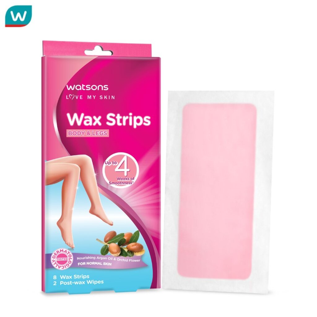 Watsons วัตสัน แวกซ์ สตริปส์ ฟอร์ นอร์มอล สกิน 8แผ่น.