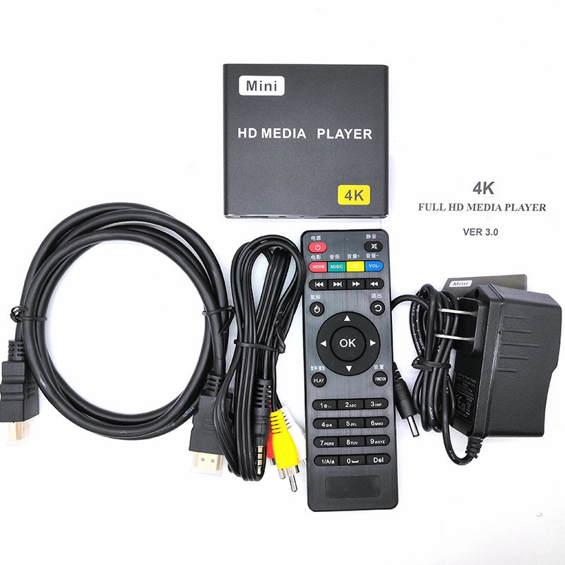 Mini 4K Advertising hdd media player เครื่องเล่น 4K แบบเสียบ USB ภายนอก มีตัวเลือกแบบ
