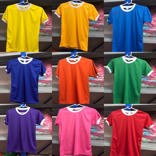 RJ เสื้อกีฬาเด็ก คอกลมสีล้วน พละ SPORT DAY