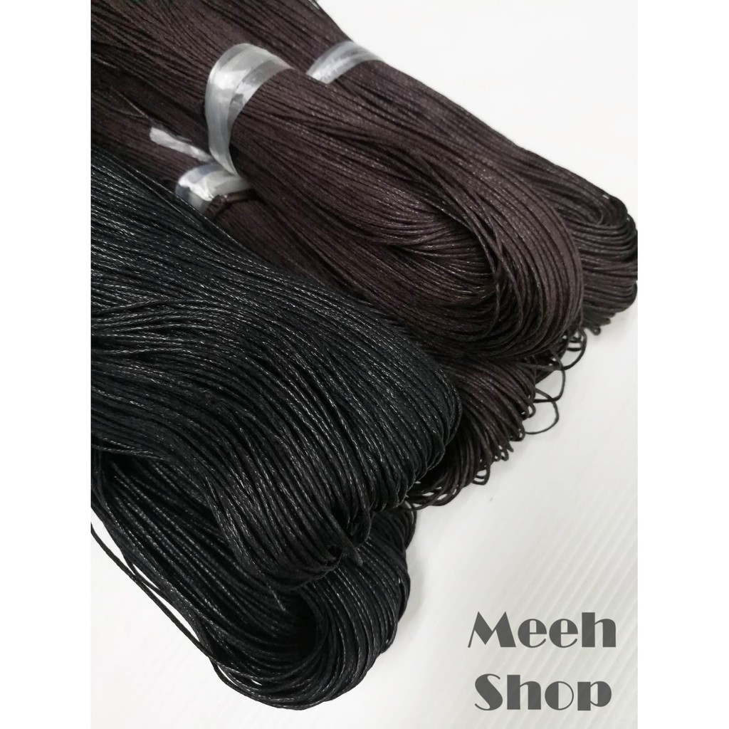 ปลีก/ส่ง เชือกคอตตอนขนาด 1 มม. สีดำ น้ำตาล งาน DIY เก็บเงินปลายทาง พร้อมส่งจ้า☺