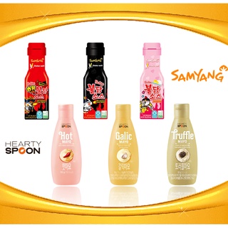 ซอส ซอสเกาหลี มายองเนส มาโย เกาหลี ซอส Buldak และ Mayo มี 3 รส ตรา Samyang และ Hearty Spoon ขนาด 130 และ 200 กรัม