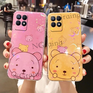 เคส Realme Narzo 50 การ์ตูนน่ารัก หมี ซิลิโคน ที่มีสีสัน เคสด้านหลัง สําหรับ Realme Narzo 50