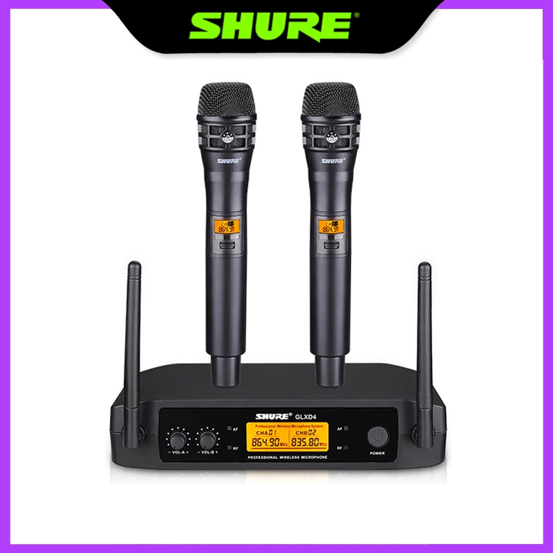 ไมโครโฟนไร้สาย ไมค์ลอยไร้สาย ไมค์โครโฟน ไมค์ไร้สาย ไมโครโฟน ไมค์ลอย shure แท้ GLXD4 ไมค์ร้องเพลง ไมค