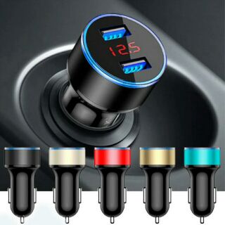 อุปกรณ์ชาร์จ USB Car Charger Adapter 3.1 A Digital LED Voltage / Current