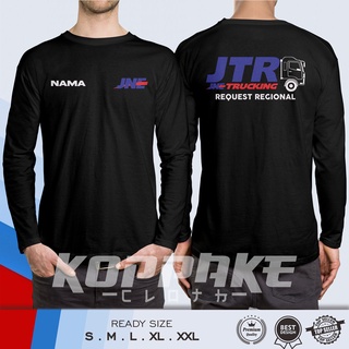 เสื้อยืดแขนยาว พิมพ์ลาย Jtr JNE Trucking Request แฟชั่นสําหรับสตรี