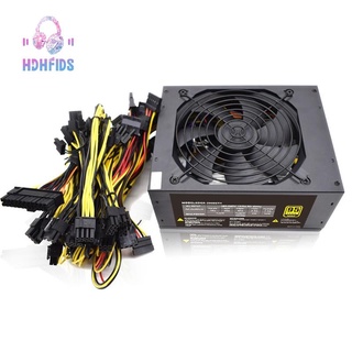 1800W ATX ular Mining PC Power Supply B847 85 75 Supports 8 Graphics Card 160-240V Power Supply Mining Machine