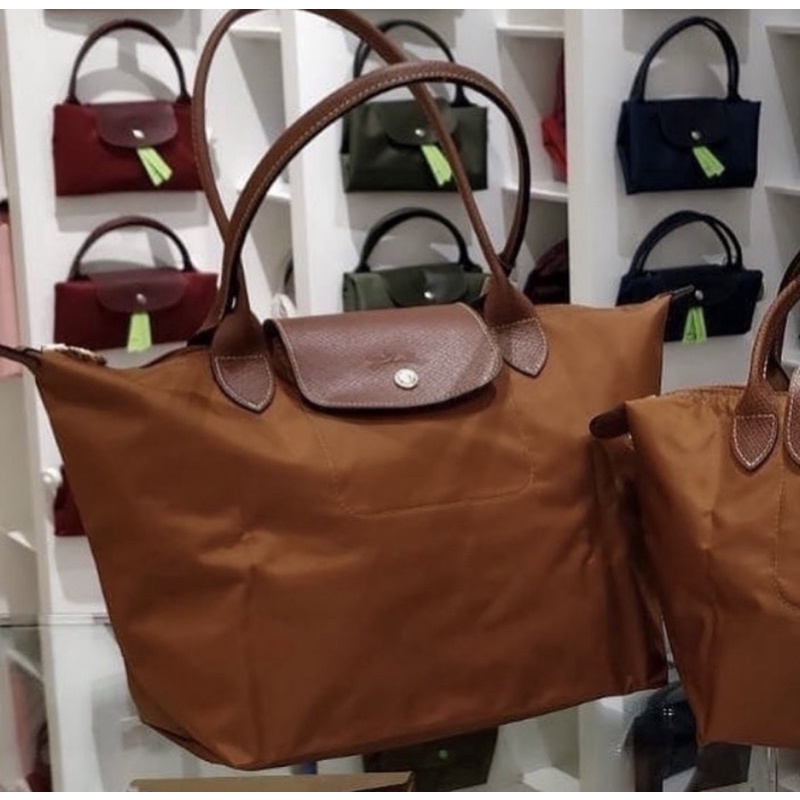 เทจร้า!!น้อง New Longchamp LePliage Classic สีน้ำตาล (Cognac) ออกใหม่ Size S Long  หูยาว ออกช้อปKing
